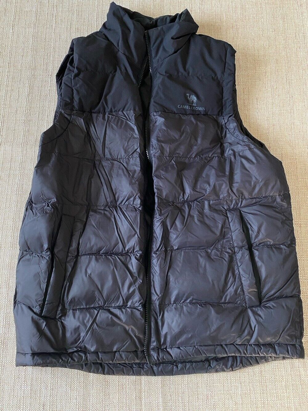 CAMEL CROWN Puffer Vest Men Quilted Winter Padded Sleeveless Jackets L-XL NEW